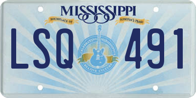MS license plate LSQ491