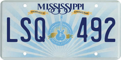 MS license plate LSQ492