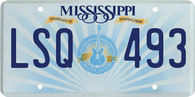 MS license plate LSQ493