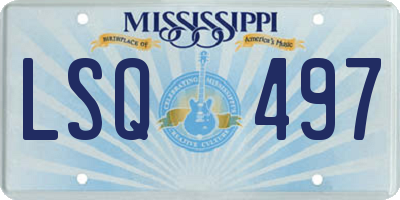 MS license plate LSQ497