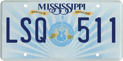 MS license plate LSQ511
