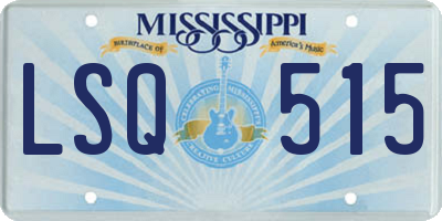 MS license plate LSQ515