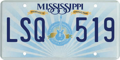 MS license plate LSQ519