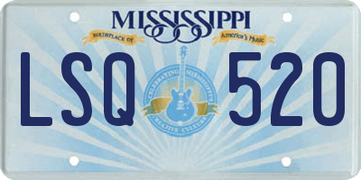 MS license plate LSQ520
