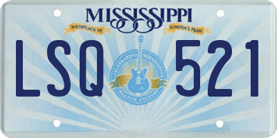MS license plate LSQ521