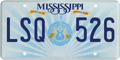MS license plate LSQ526