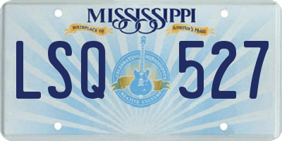 MS license plate LSQ527