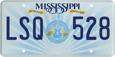 MS license plate LSQ528