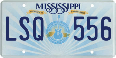MS license plate LSQ556