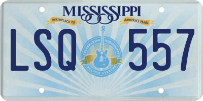 MS license plate LSQ557