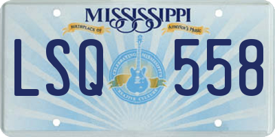 MS license plate LSQ558