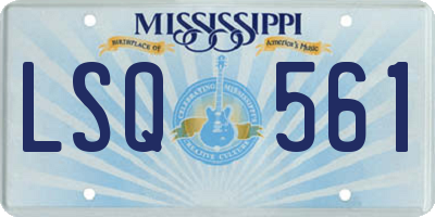 MS license plate LSQ561