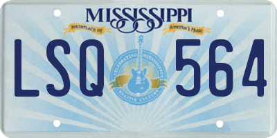MS license plate LSQ564