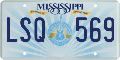 MS license plate LSQ569