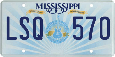 MS license plate LSQ570