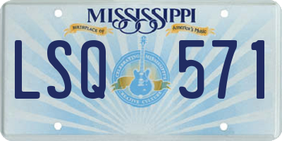 MS license plate LSQ571