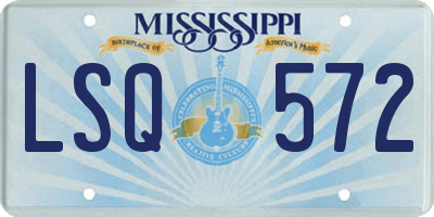 MS license plate LSQ572