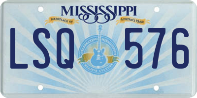 MS license plate LSQ576