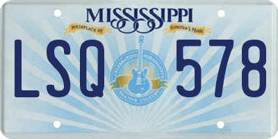 MS license plate LSQ578