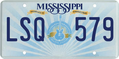 MS license plate LSQ579
