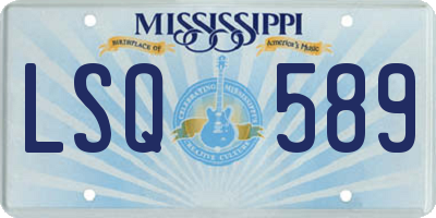 MS license plate LSQ589