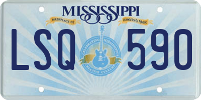 MS license plate LSQ590