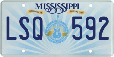 MS license plate LSQ592