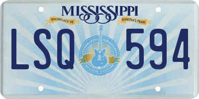 MS license plate LSQ594