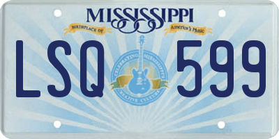MS license plate LSQ599