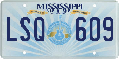 MS license plate LSQ609