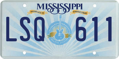 MS license plate LSQ611