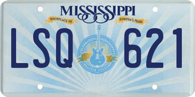 MS license plate LSQ621