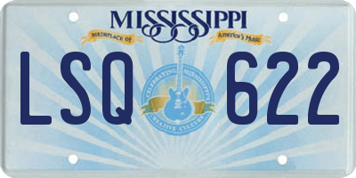 MS license plate LSQ622