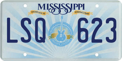 MS license plate LSQ623