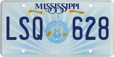 MS license plate LSQ628