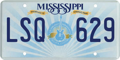 MS license plate LSQ629