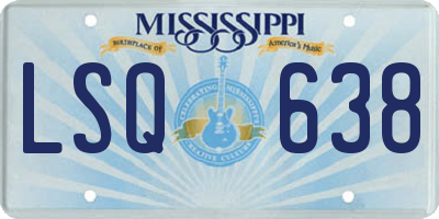 MS license plate LSQ638