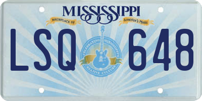 MS license plate LSQ648