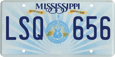 MS license plate LSQ656