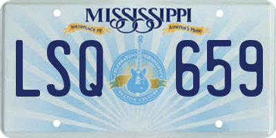MS license plate LSQ659