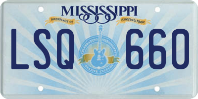 MS license plate LSQ660