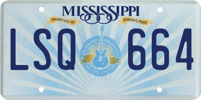 MS license plate LSQ664