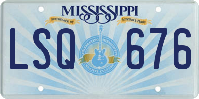 MS license plate LSQ676