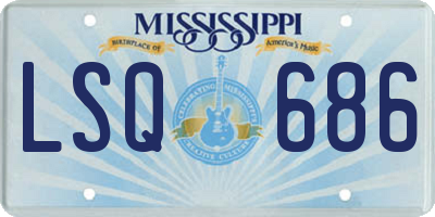 MS license plate LSQ686