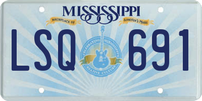 MS license plate LSQ691