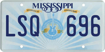 MS license plate LSQ696