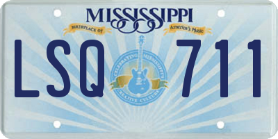 MS license plate LSQ711
