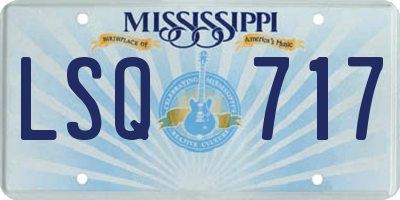 MS license plate LSQ717