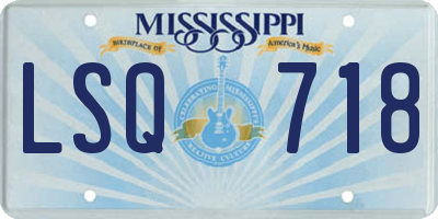 MS license plate LSQ718