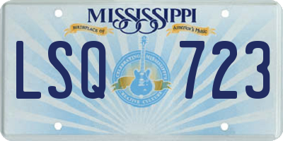 MS license plate LSQ723